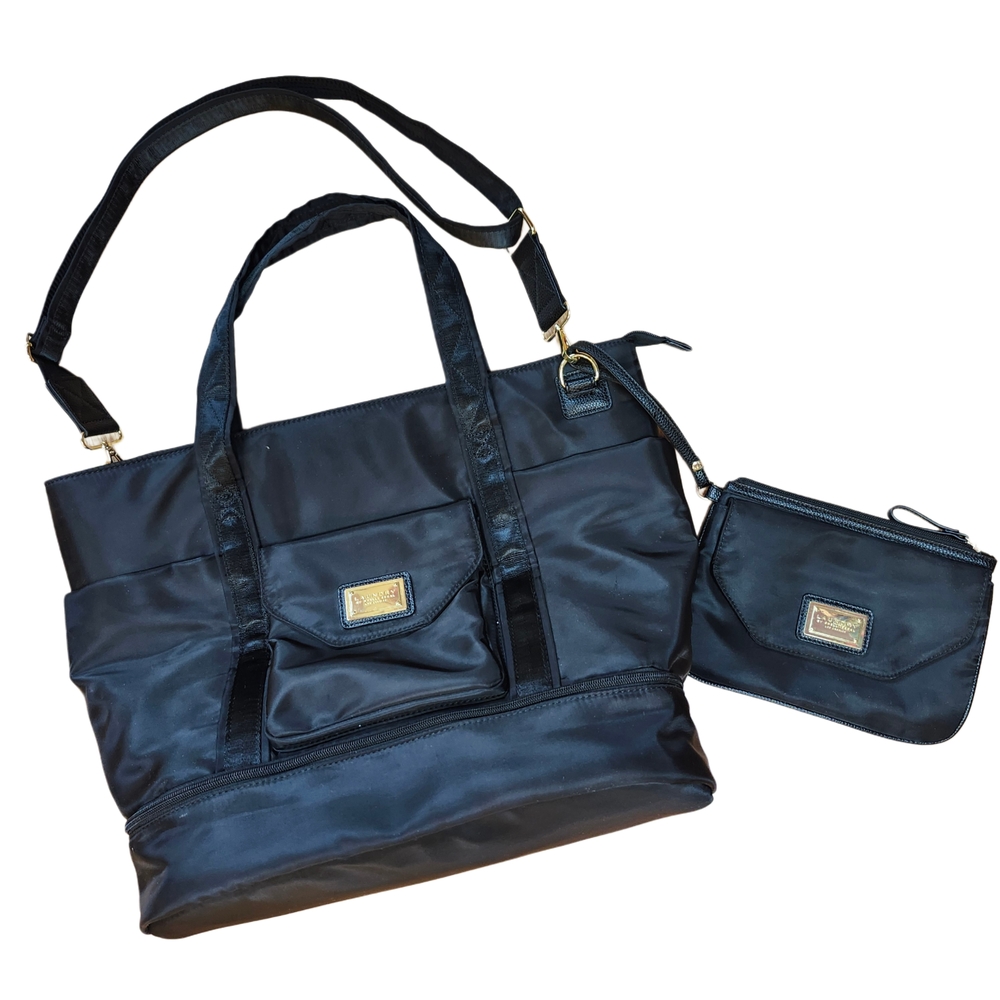 Black Women’s Tote Bag with Wristlet - Unbranded